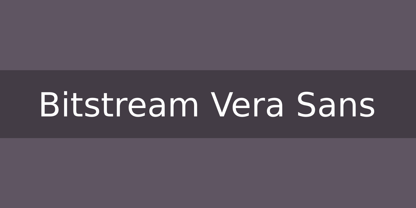 Fuente Bitstream Vera Sans